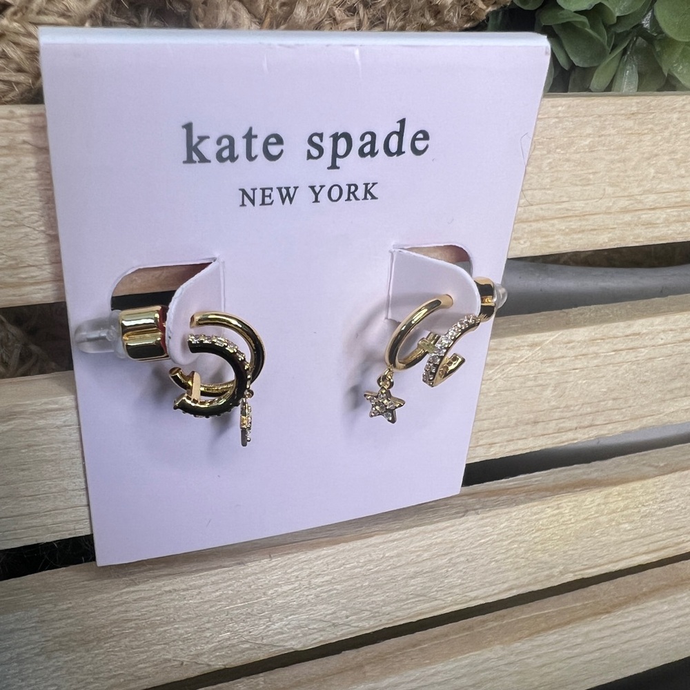 Kate Spade Huggie Half Hoop Star Earrings - Picture 2 of 4